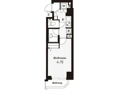 メインステージ浜松町(1K/5階)の間取り写真