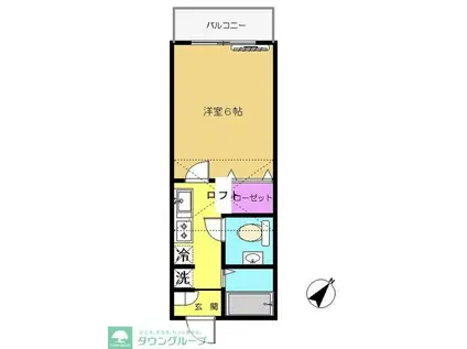 QP壱番館(1K/3階)の間取り写真