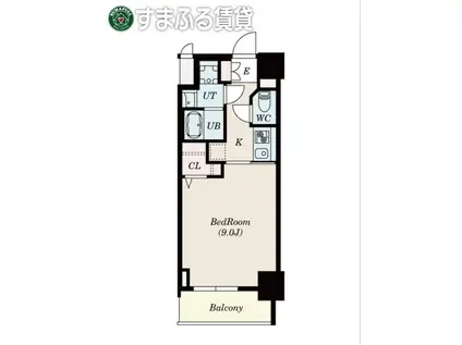 S-RESIDENCE安城ADORABLE(1K/7階)の間取り写真