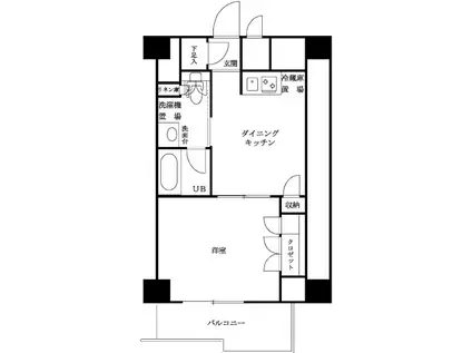 ルーブル仲六郷壱番館(1DK/8階)の間取り写真