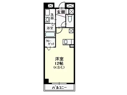 サンセル本所(ワンルーム/2階)の間取り写真