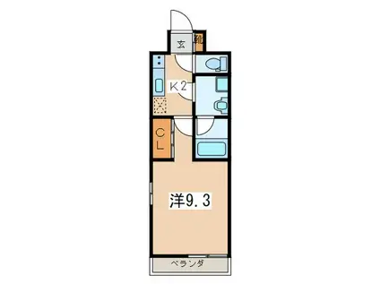 YOKOHAMA BAY HARUKASU(1K/4階)の間取り写真