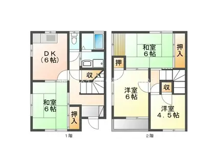 メゾン尾崎(4DK/1階)の間取り写真