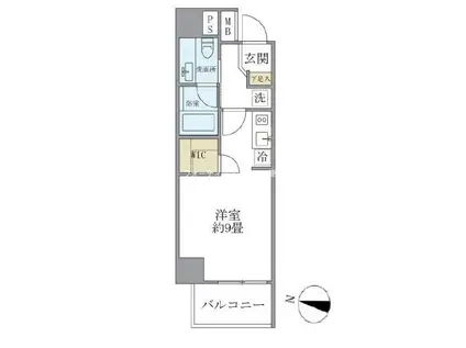 アルファサイト御茶ノ水(ワンルーム/7階)の間取り写真