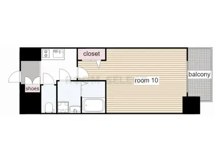 プレサンス上前津プレス(1K/9階)の間取り写真