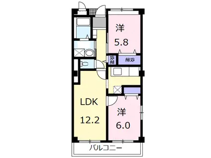 パークグレイス(2LDK/1階)の間取り写真
