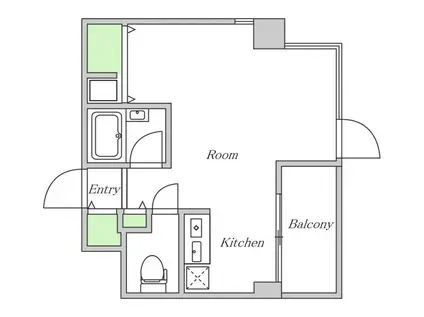 パラツェット(ワンルーム/2階)の間取り写真