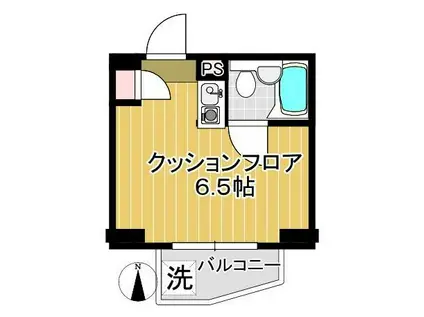 ウェルス用賀台(ワンルーム/5階)の間取り写真
