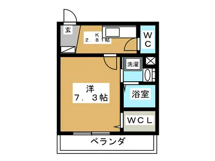 LA SYLPH IKEBUKURO(1K/2階)の間取り写真