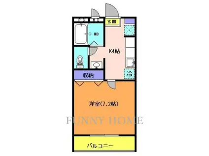 エルフコマザワレジデンス(1K/3階)の間取り写真