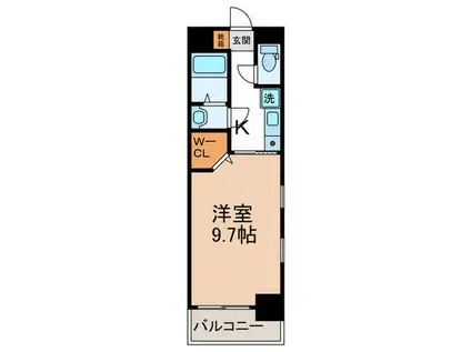 グレンパーク兵庫駅前(1K/9階)の間取り写真