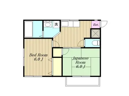 コーポラスIII(2DK/2階)の間取り写真