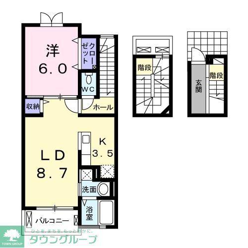 グレースパラッツォ柏の葉(1LDK/3階)の間取り写真