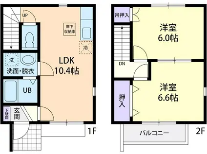 GREEN ROOF(2LDK/1階)の間取り写真