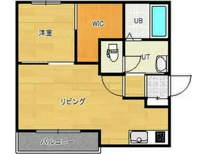 オリエントコーポ美園(1LDK/1階)の間取り写真