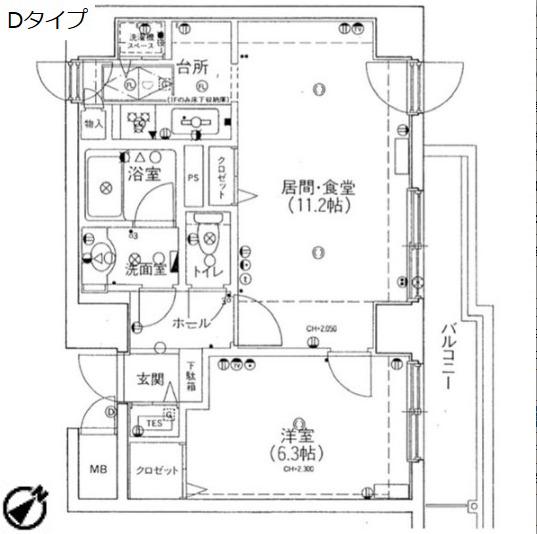 アルファコート琴似(1LDK/3階)の間取り写真