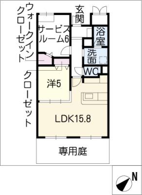 ベルヴェデーレ(2LDK/2階)の間取り写真