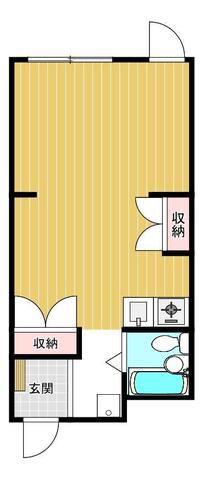 聖陽コーポ(ワンルーム/2階)の間取り写真