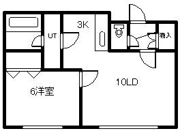 エスパニア名寄I(1LDK/1階)の間取り写真
