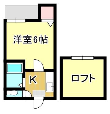 メゾン ド クララ(1K/2階)の間取り写真