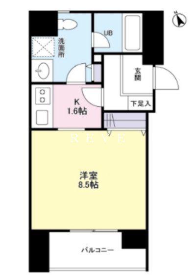 オーキッドプレイス(1K/2階)の間取り写真