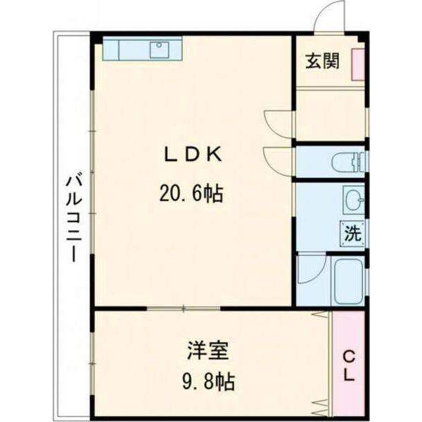 エスペランサ(1LDK/2階)の間取り写真
