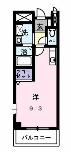 シャルマン21(ワンルーム/3階)の間取り写真