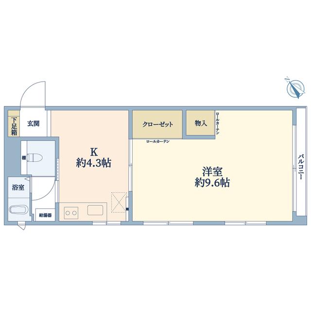 日吉第五コーポ別館(1K/1階)の間取り写真