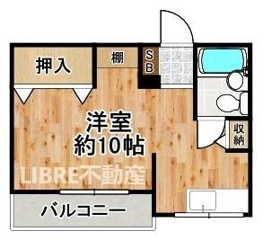 田村ハイツ(ワンルーム/3階)の間取り写真