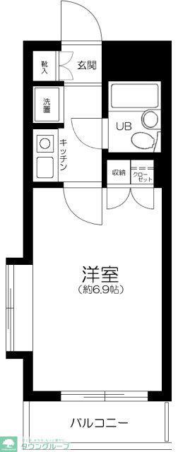 藤和シティコープ祖師谷(1K/1階)の間取り写真