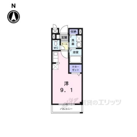 エクレール古結5(ワンルーム/2階)の間取り写真