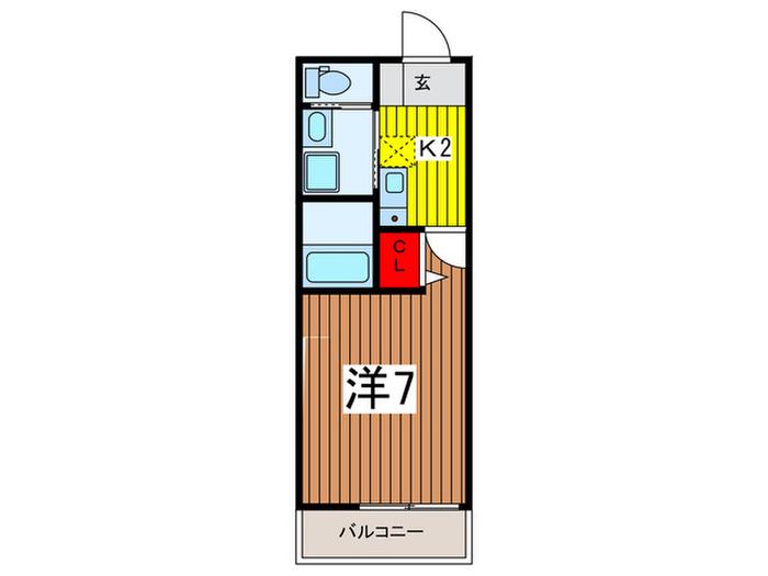 PREMIERE(1K/1階)の間取り写真