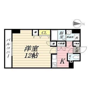 レ・ベント岐阜(1K/7階)の間取り写真