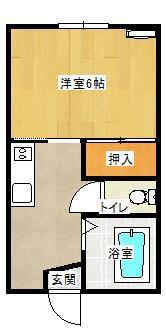 ファミール(ワンルーム/1階)の間取り写真