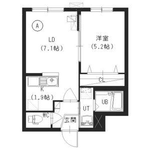 ル・ファールN30(1LDK/4階)の間取り写真