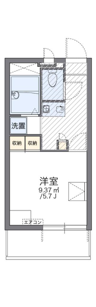 レオパレスタチバナ(1K/2階)の間取り写真