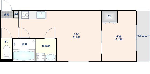 PARKSIDE MITO(1LDK/2階)の間取り写真