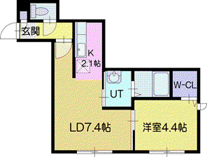 SIEG17(1LDK/3階)の間取り写真