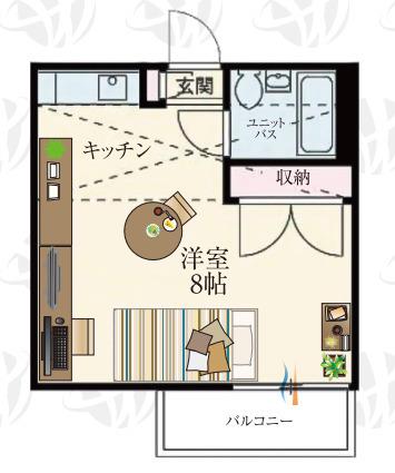 BCASA 京成臼井RE-BORN(ワンルーム/2階)の間取り写真