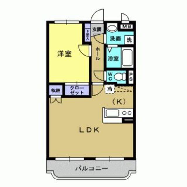ヴィラ・ビアンカ(1LDK/2階)の間取り写真