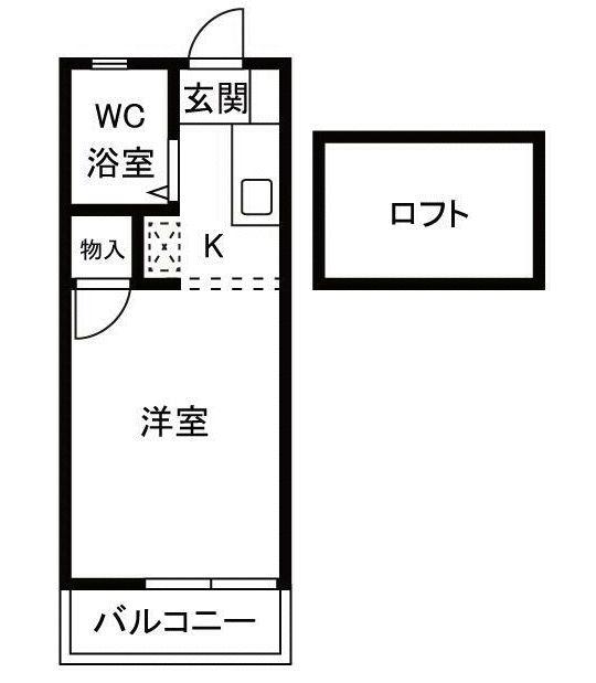 アートハウス桜ヶ丘(ワンルーム/2階)の間取り写真