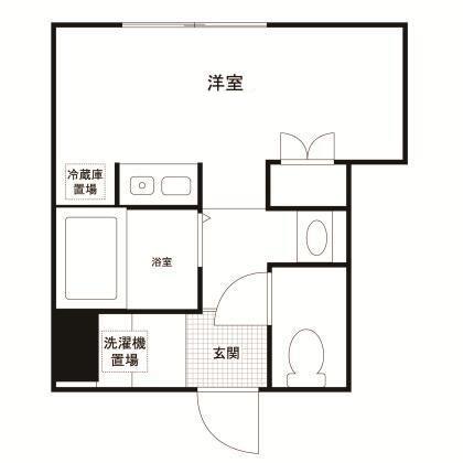 ダイヤモンドレジデンス新宿(ワンルーム/2階)の間取り写真