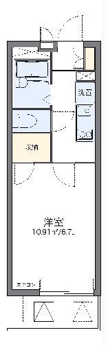 レオパレスWAKANA(1K/2階)の間取り写真