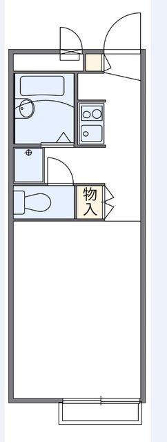 レオパレスパルフェ(1K/1階)の間取り写真