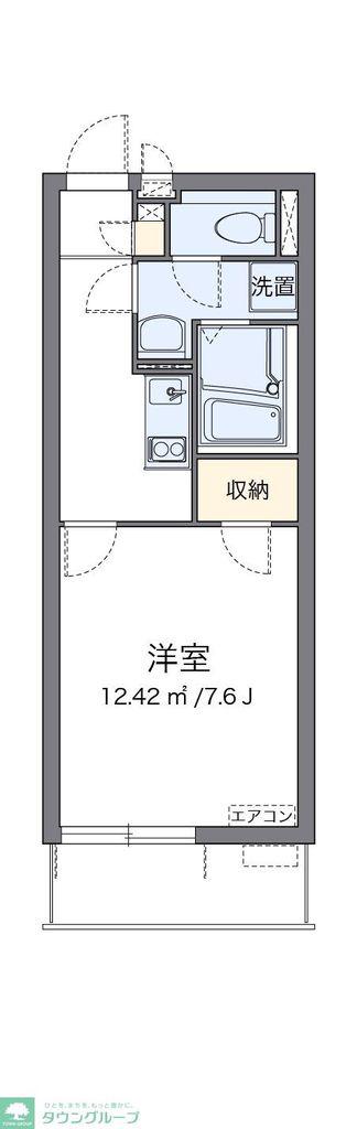 クレイノヴィレッタ(1K/4階)の間取り写真