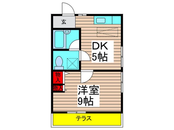 パレスホリケⅩ(1DK/1階)の間取り写真