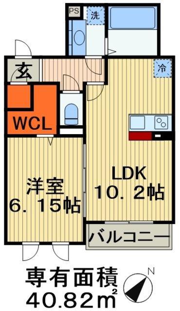 ベルカーサ(1LDK/3階)の間取り写真