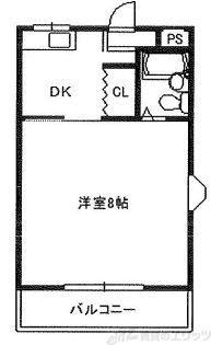 ルーチェ大住(1DK/3階)の間取り写真