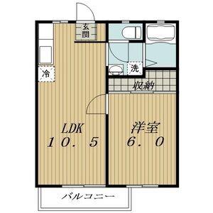 ハイツ・シモーヌシャトレ(1LDK/1階)の間取り写真