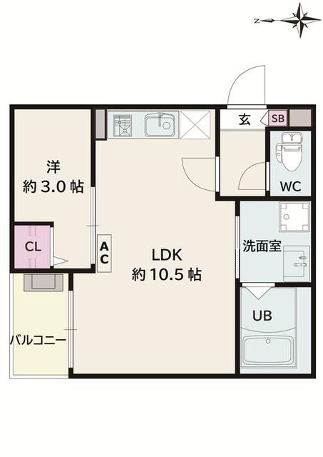 JACK ATSUTAKOSHINIV(1LDK/1階)の間取り写真